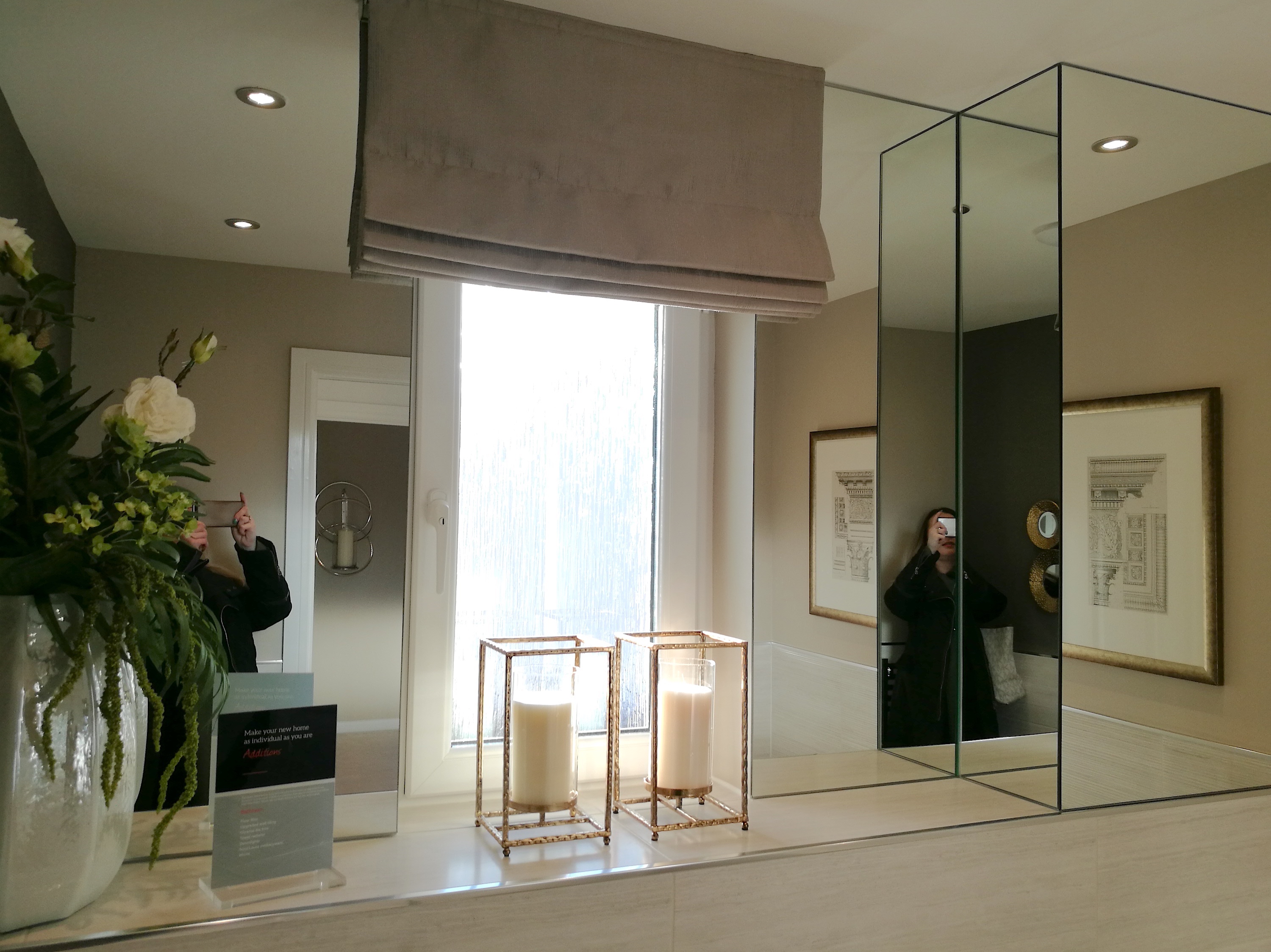 Mirrored bathroom in Show Home