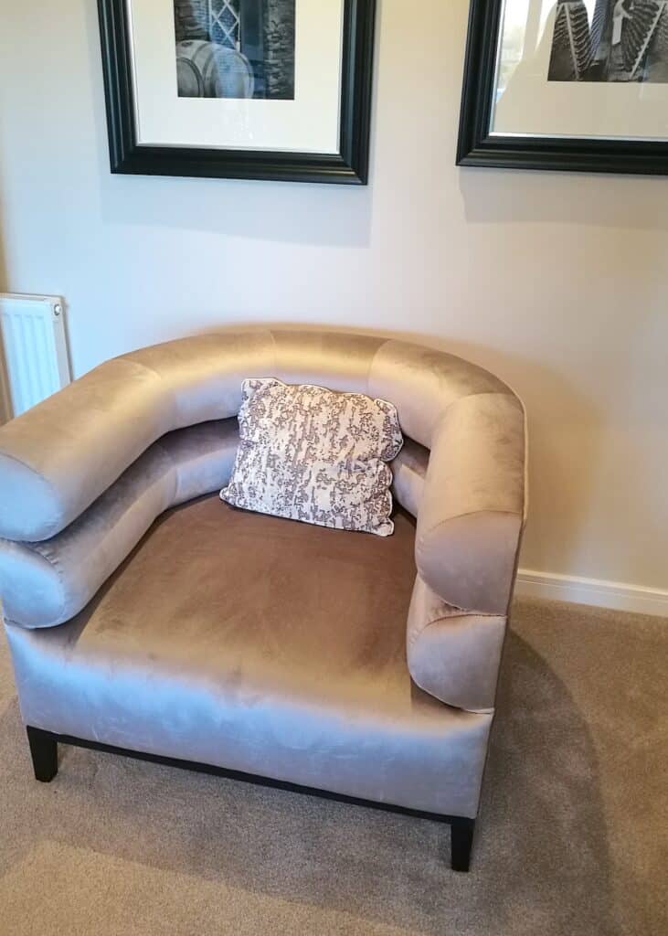 Show Home Metallic Fabric Chair