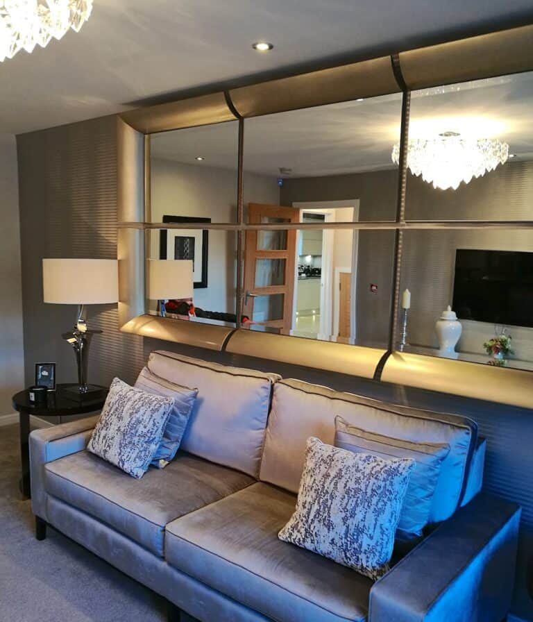 Show Home Living Room Metallic Finishes