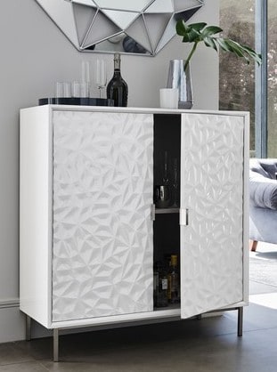 White Modern Drink Cabinet