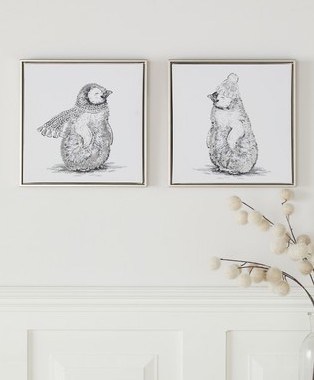 Pair of Penguin Cute Canvas