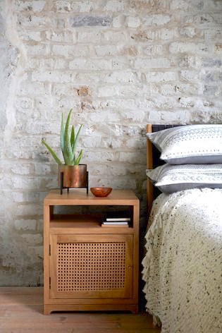 Next Cane Bedside Table