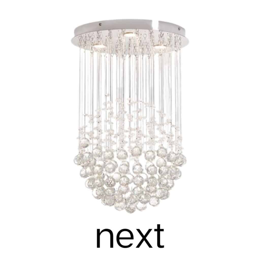 Statement Ceiling Light with long hanging crystals