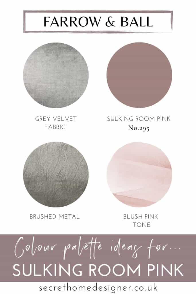 Colour palette ideas for sulking room pink paint by farrow and ball