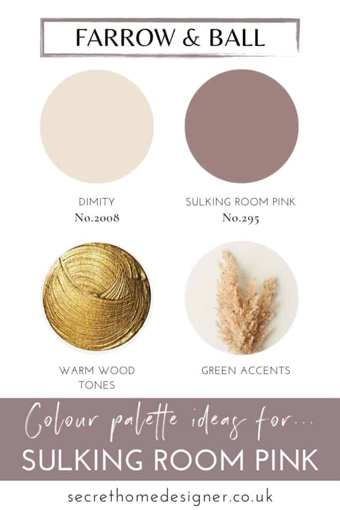 Colour palette ideas for sulking room pink paint by farrow and ball