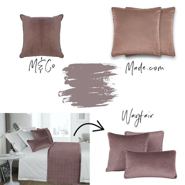 Matching home accessories for sulking room pink paint colour by Farrow & Ball