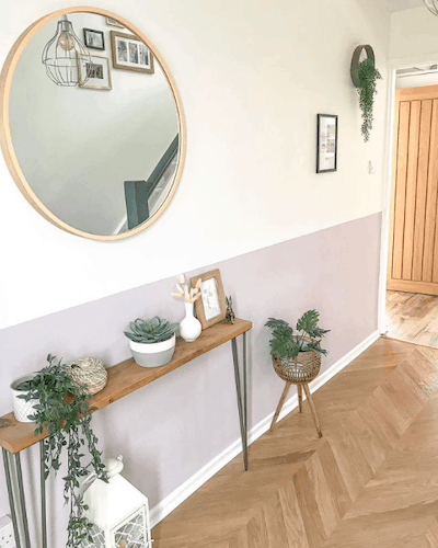 Hallway Painted In Peignoir by Farrow & Ball