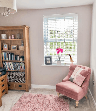 Office Painted In Peignoir by Farrow & Ball