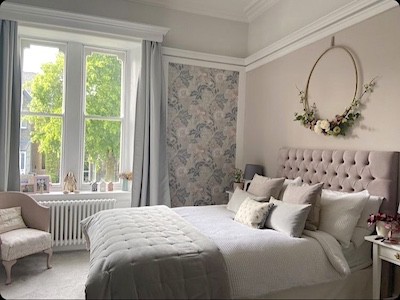 Bedroom Painted In Peignoir by Farrow & Ball