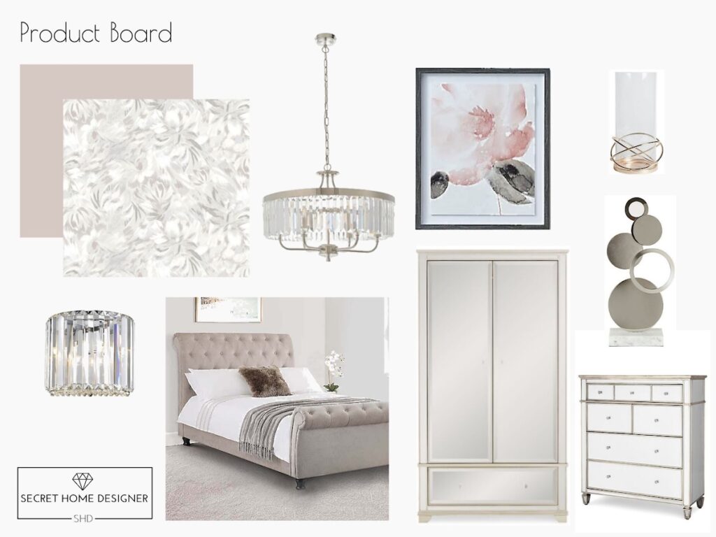 Peignoir paint colour by Farrow & Ball - soft luxe mood board 