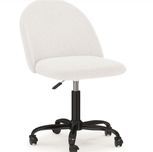 Cream Boucle Office Chair by Manomano