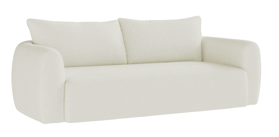 Boucle cream sofa by Marks & Spencers