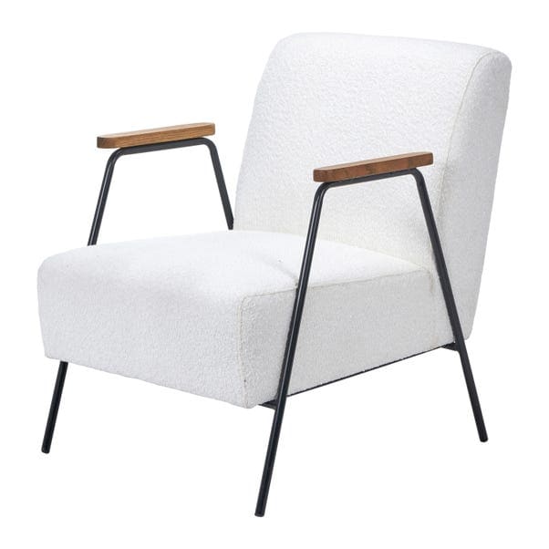 Cream Boucle Accent Chair by Dunelm