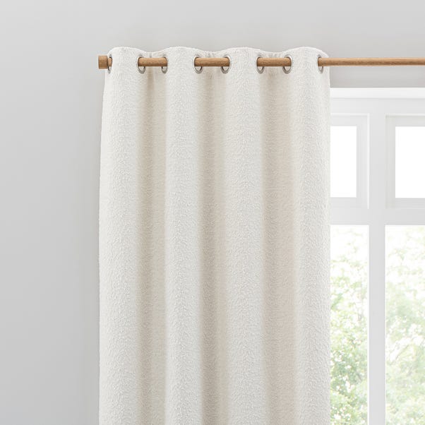 Cream Boucle Curtains by Dunelm