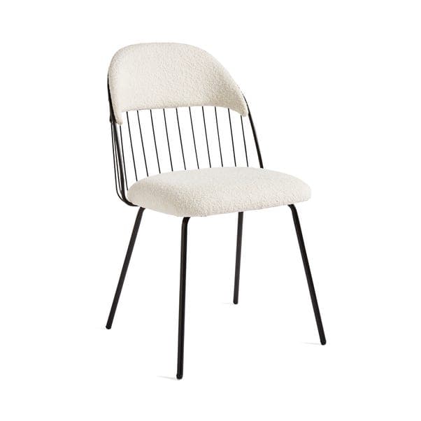 Cream Boucle Dining Chair by Dunelm