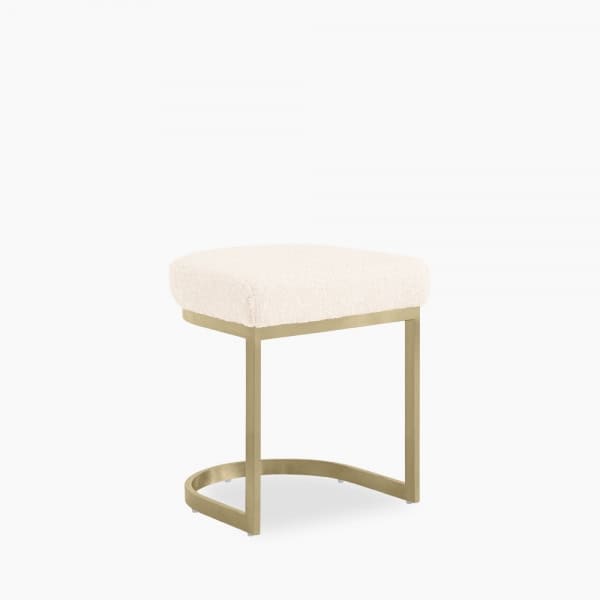 Cream Low Stool by Cult with Gold frame by Cult Furniture
