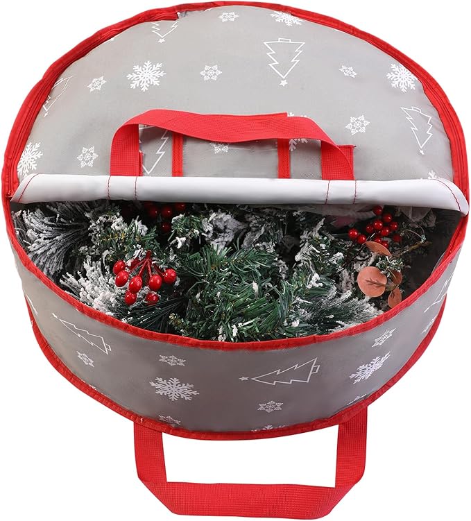 Christmas Themed Wreath Storage Bag