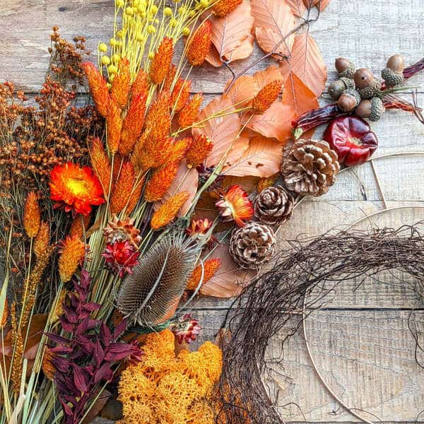 Autumnal foliage kit - make your own wreath