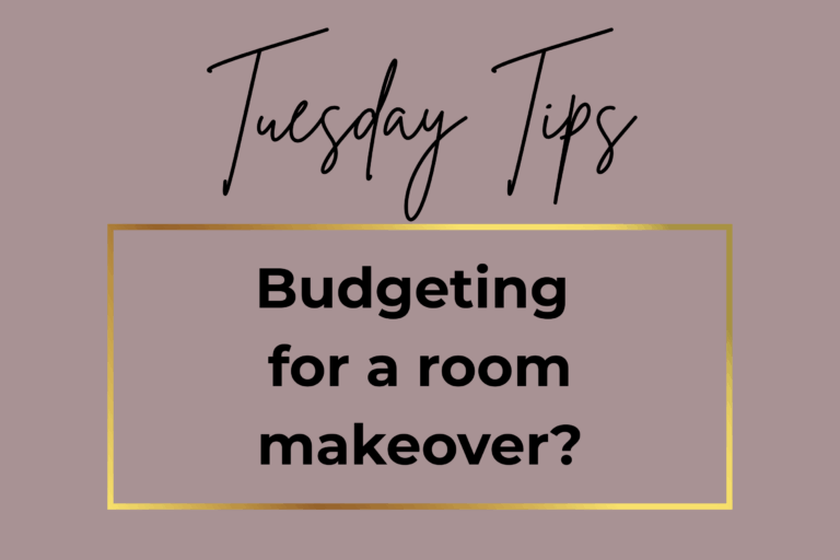 Budgeting for a room makeover? Graphic for Tuesday Tips feature on Secret Home Designer.
